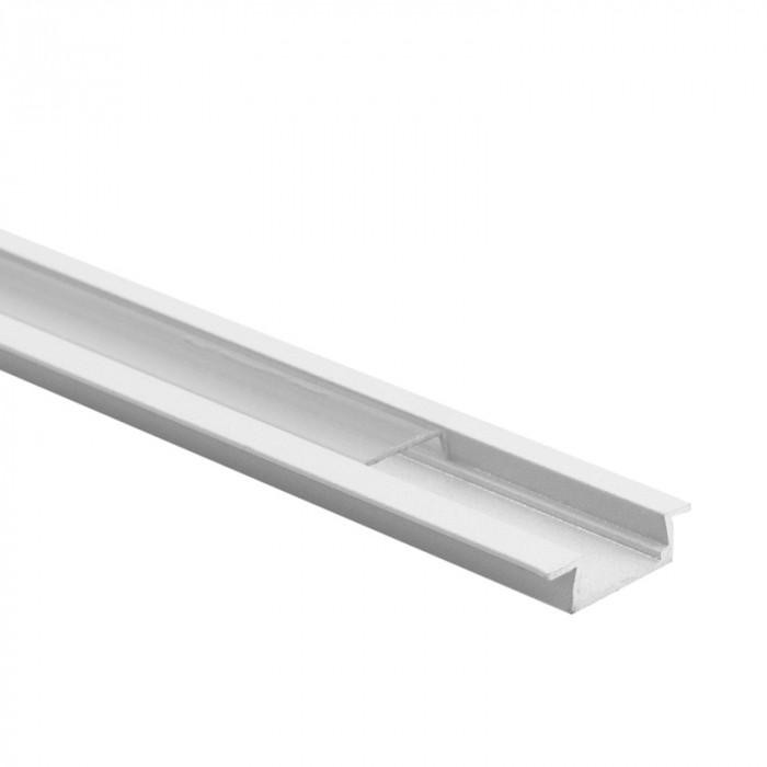 Eco Light Zapuštěný profil P02 bílý + transparentní difuzor 2m + 4x krytky EC20610