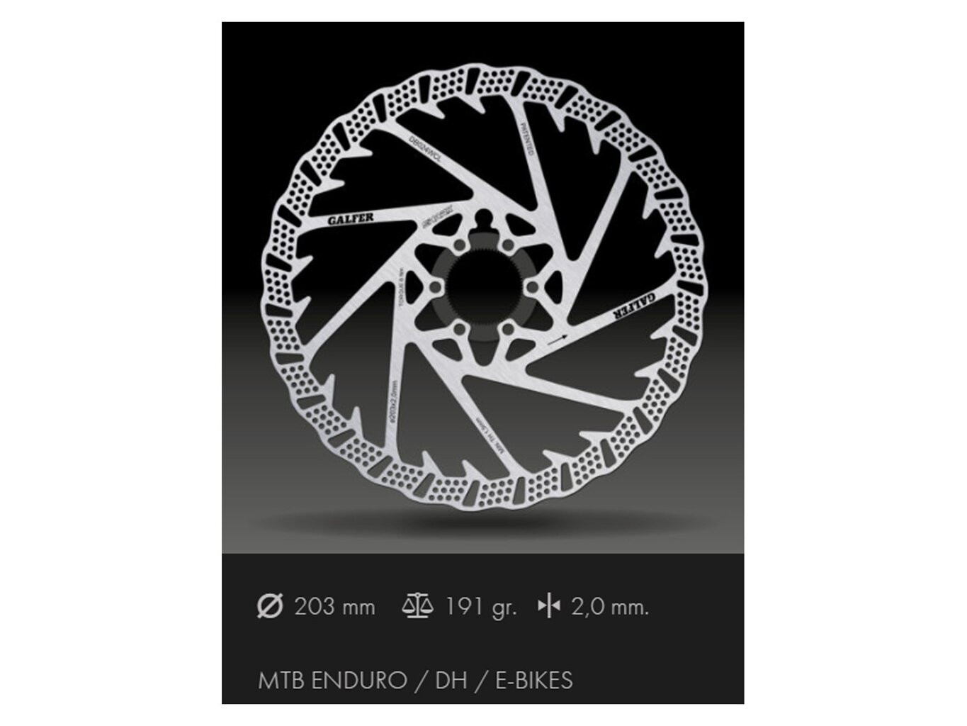 Brzdový kotouč Galfer Shark - Center-Lock Rozměr: 160mm