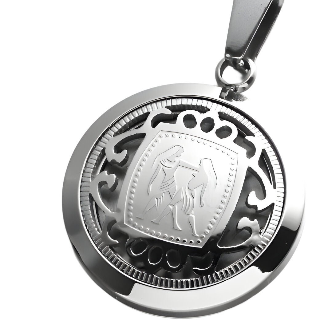 Přívěsek na řetízek na krk Gaira Zodiac Blíženci - stříbrný