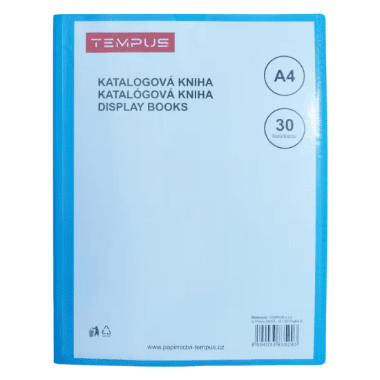 TEMPUS Katalogová kniha A4 - Tempus modrá - 30 listů