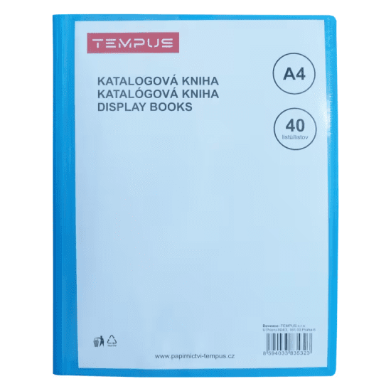TEMPUS Katalogová kniha A4 - Tempus modrá - 40 listů