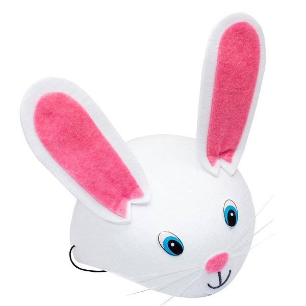 Čepice velikonoční zajíček bílý