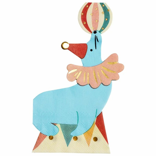 Papírové ubrousky Tuleň 11x17 cm