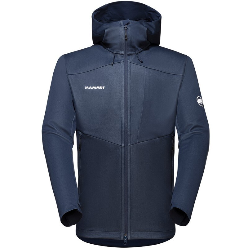 Mammut Pánská bunda Mammut Ultimate VII SO s kapucí Marine