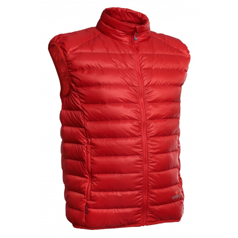 Warmpeace Pánská ultralehká péřová vesta Warmpeace Drake Chilli