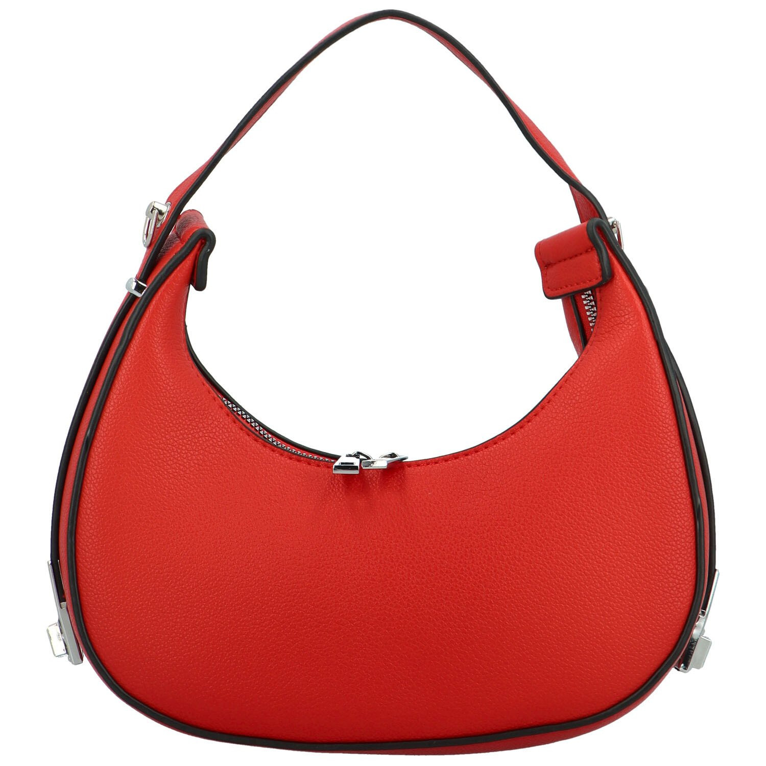 Módní dámská koženková kabelka na rameno Marwax, červená