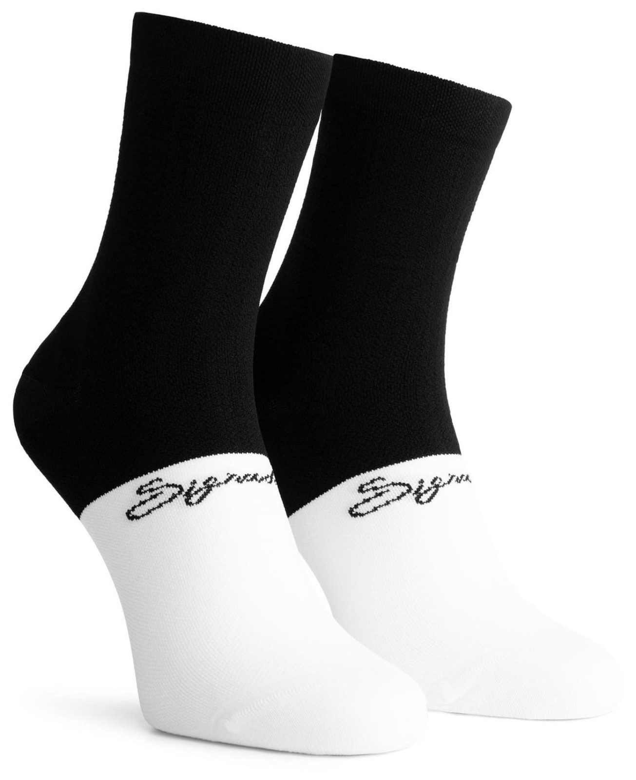 Prémiové vysoké sportovní ponožky Rogelli SIGNATURE, černo-bílé 36-39