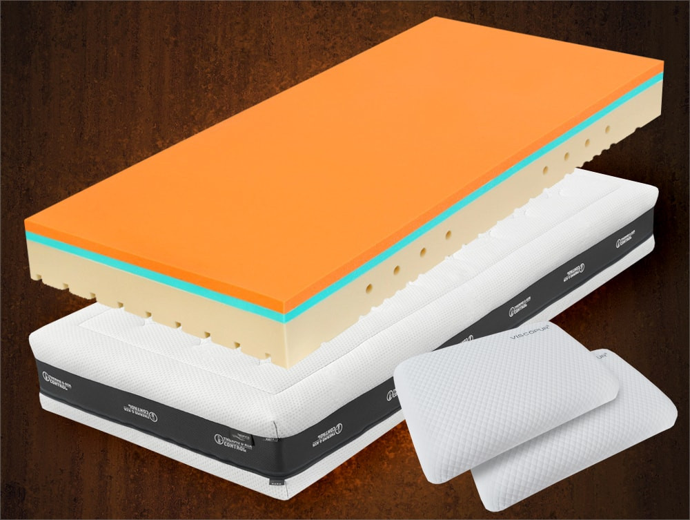 Tropico Ortopedická matrace Tropico SUPER FOX VISCO - 100x200 cm |  akce 1+1 (2ks) | 20 cm | WELLNESS (s masážní profilací)