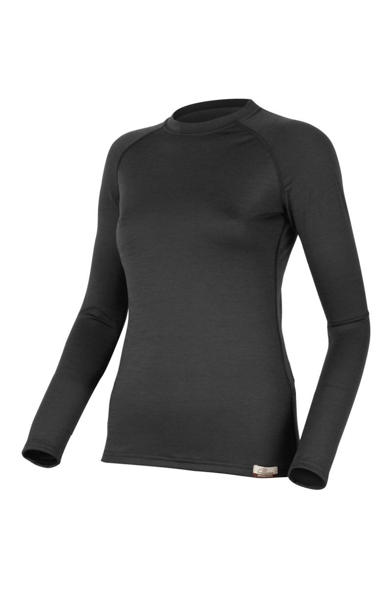 Lasting ATILA 9090 černé vlněné merino triko Velikost: L 8595067839080