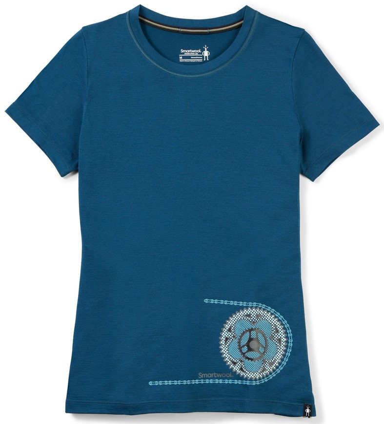 Smartwool W MERINO SPORT 150 CRANKSET SS GRAPHIC TEE twilight blue Velikost: S 195438850362