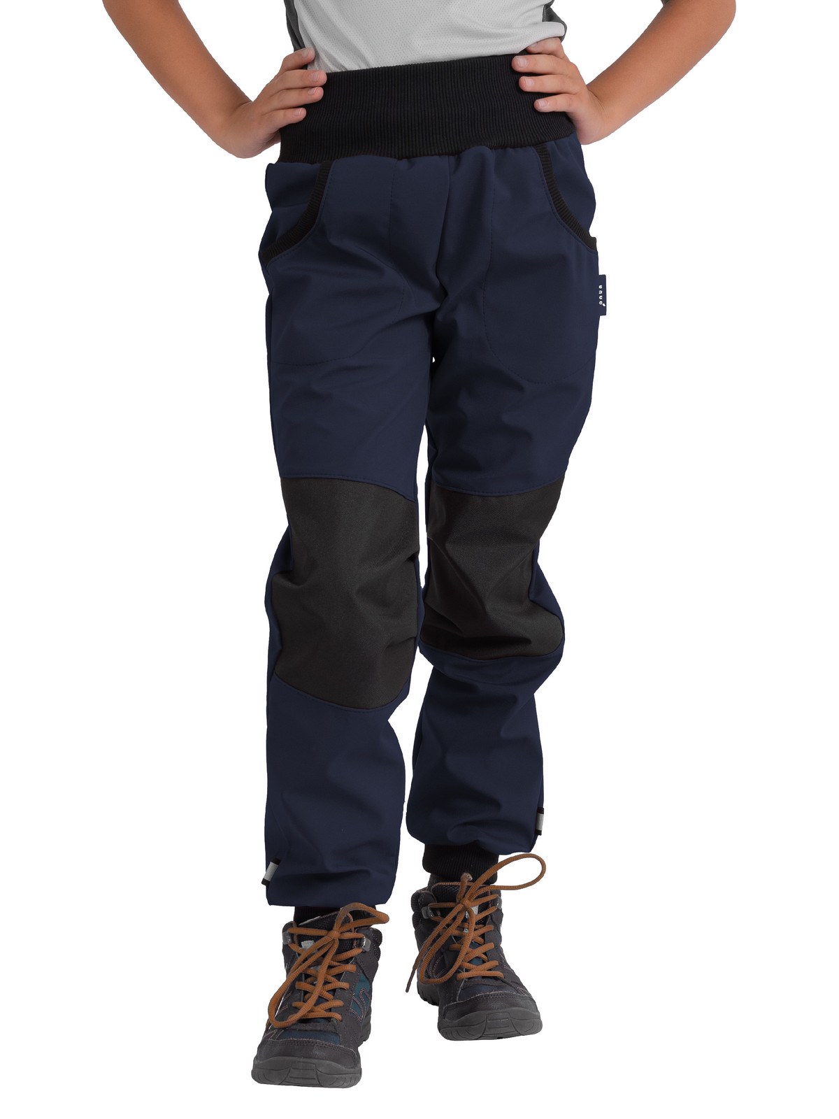 Unuo Unuo, Dětské softshellové kalhoty s fleecem Street Strong, Tm. Modročerná Velikost: 104/110 8596227125364