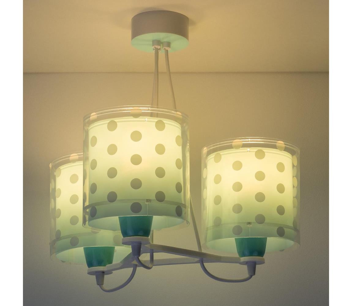 Dalber Dalber 41007H - Dětský lustr DOTS 3xE27/60W/230V