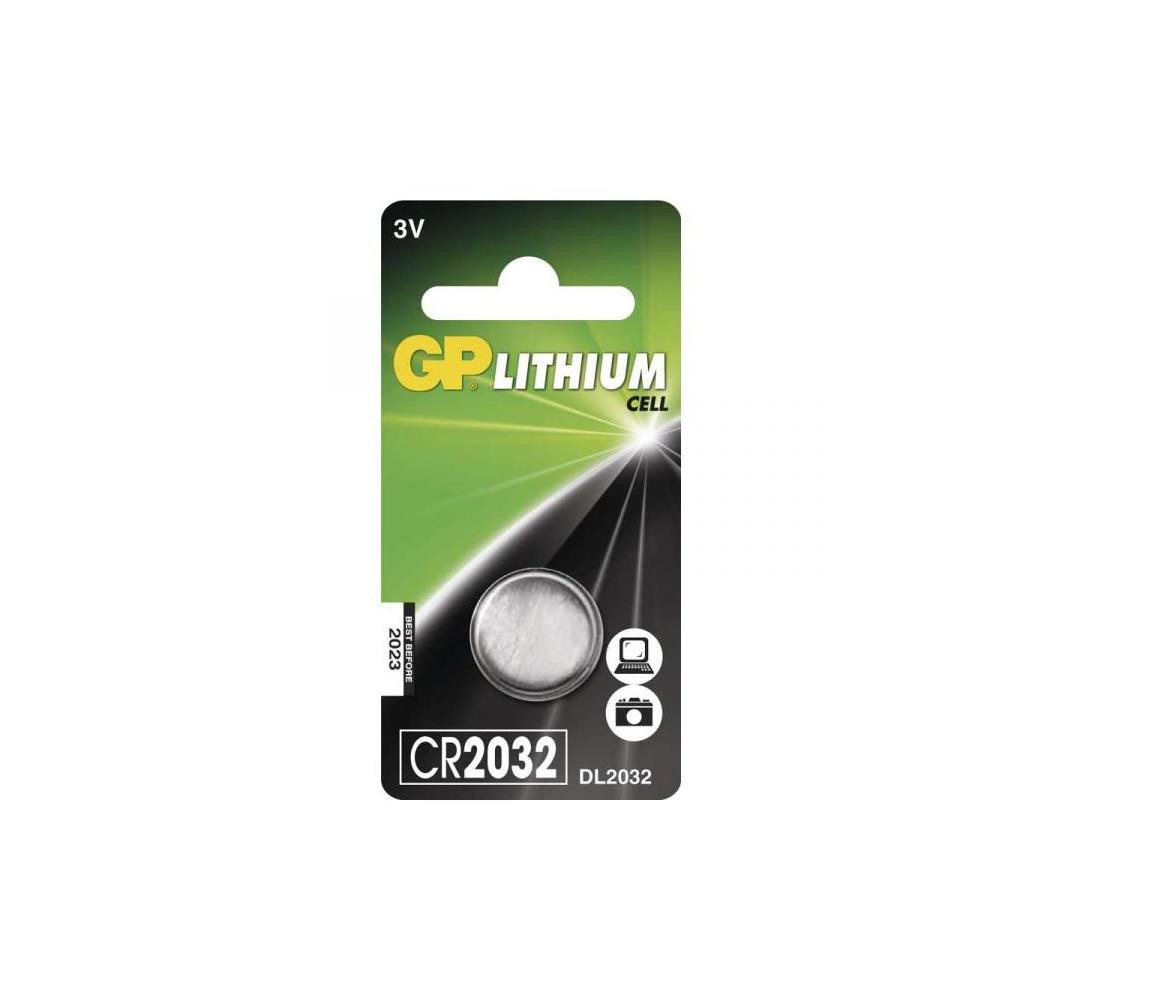 1 ks Lithiová baterie knoflíková CR2032 GP 3V/220mAh