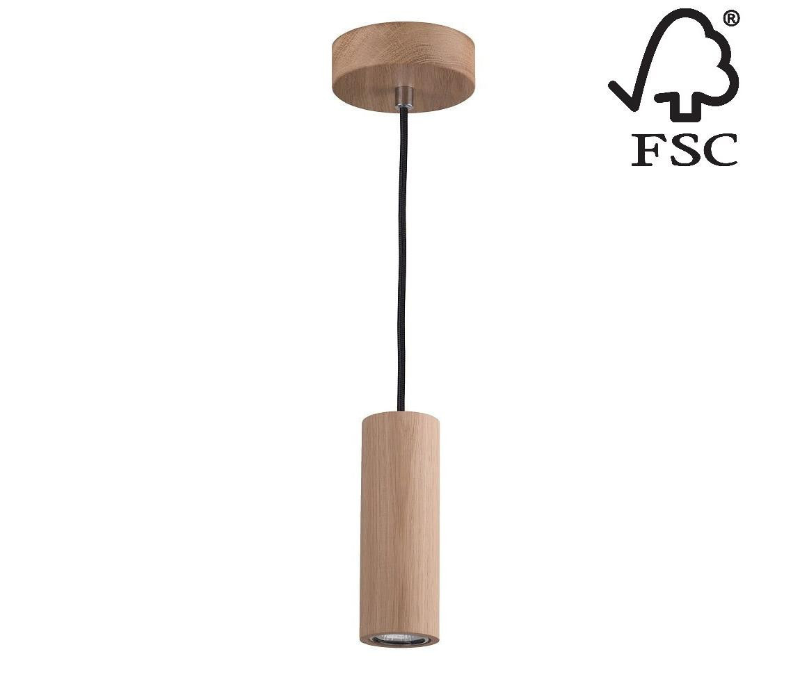 1551174 - LED Lustr na lanku PIPE 1xGU10/5W/230V matný dub