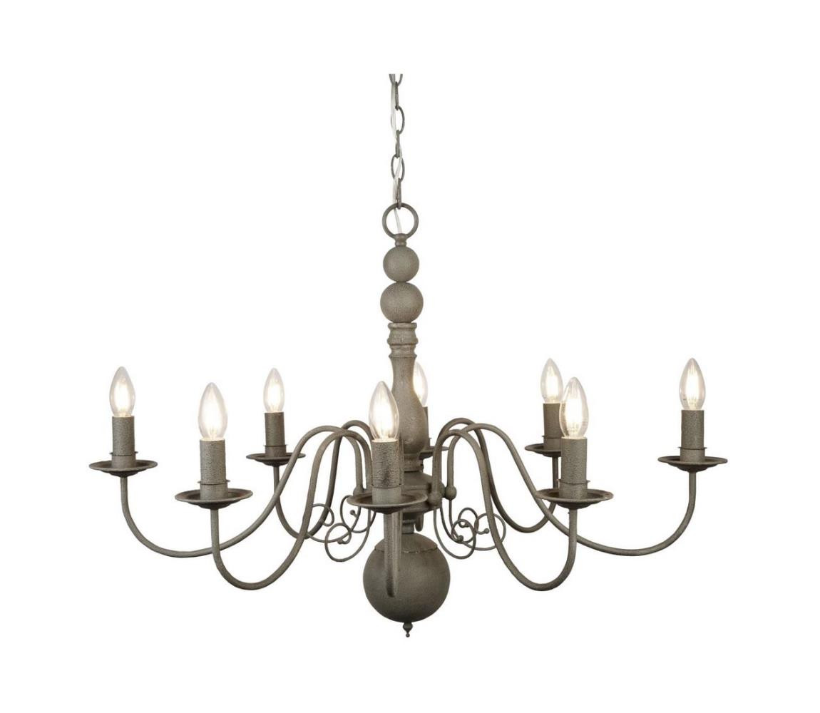 Searchlight Searchlight 2268-8GY - Lustr na řetězu GREYTHORNE 8xE14/40W/230V