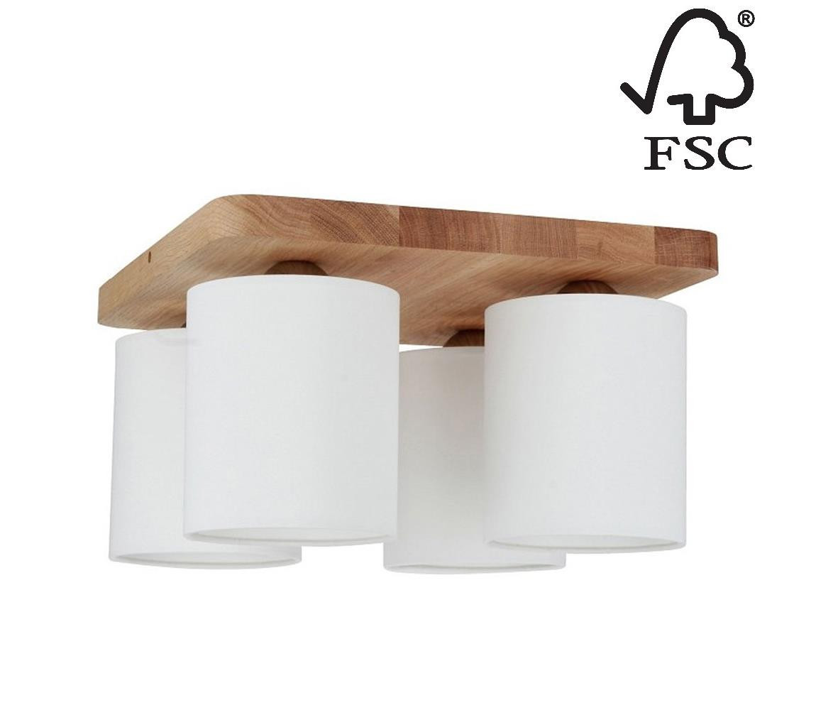 8512474 - Stropní svítidlo JENTA 4xE27/25W/230V matný dub