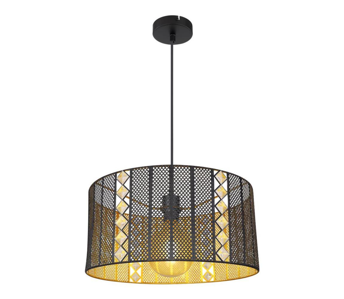 Globo Globo 15450H - Lustr na lanku ABINY 1xE27/60W/230V zlatá/černá