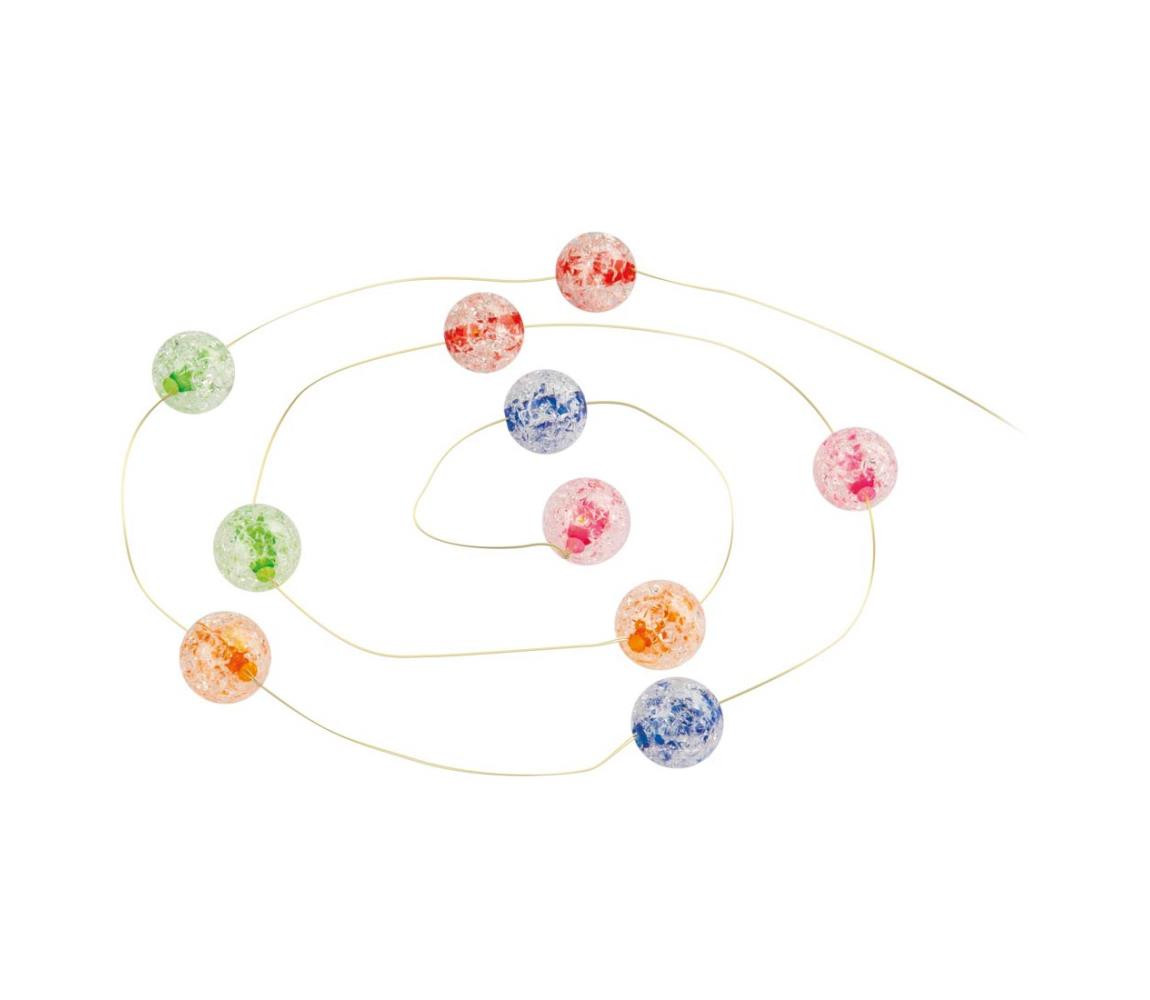 - LED Vánoční řetěz 10xLED/2xAA 2,35m multicolor