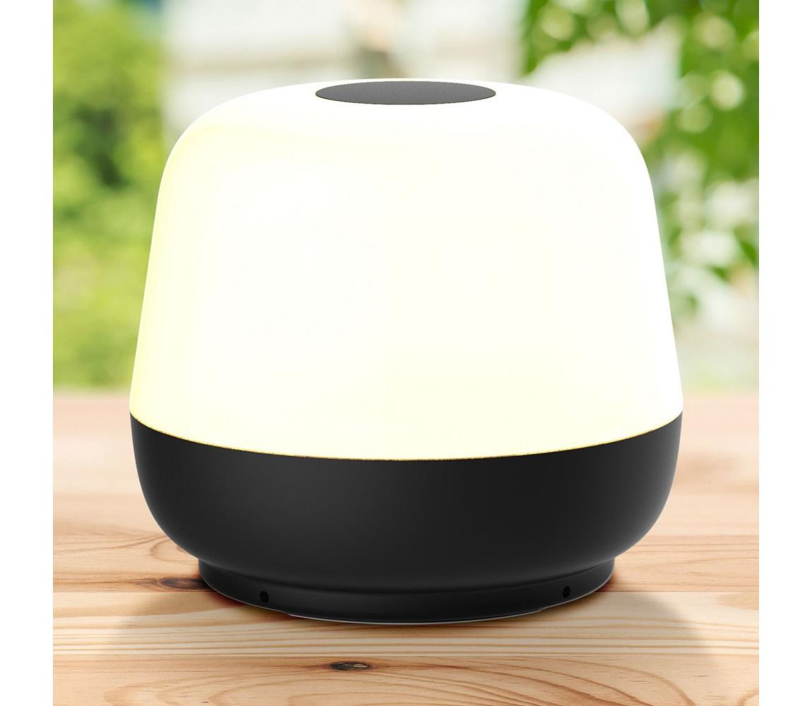 LED Stmívatelná stolní lampa SAMBA LED/1,2W/5V USB 1200 mAh IP44 černá