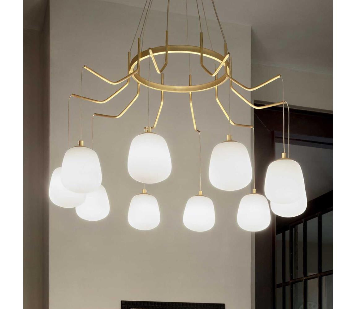 Ideal Lux Ideal Lux - LED Lustr na lanku KAROUSEL 10xG9/3W/230V pr. 82,5 cm mosaz