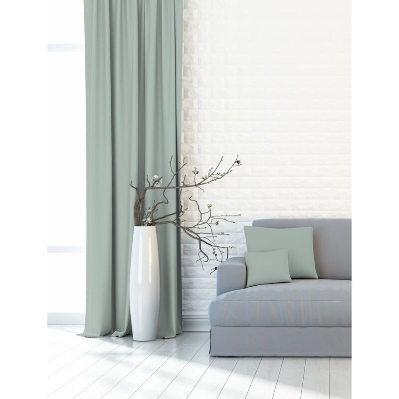 Zatemňovací dekorační závěs nebo látka, Blackout UNI 161, mentolová, 150 cm 150 cm
