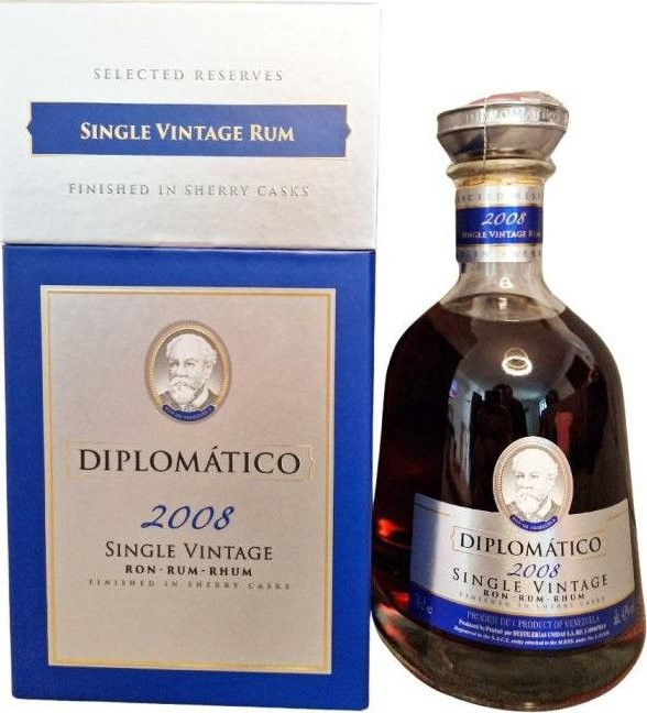 Diplomático Diplomatico Single Vintage 2008 43% 0,7 l