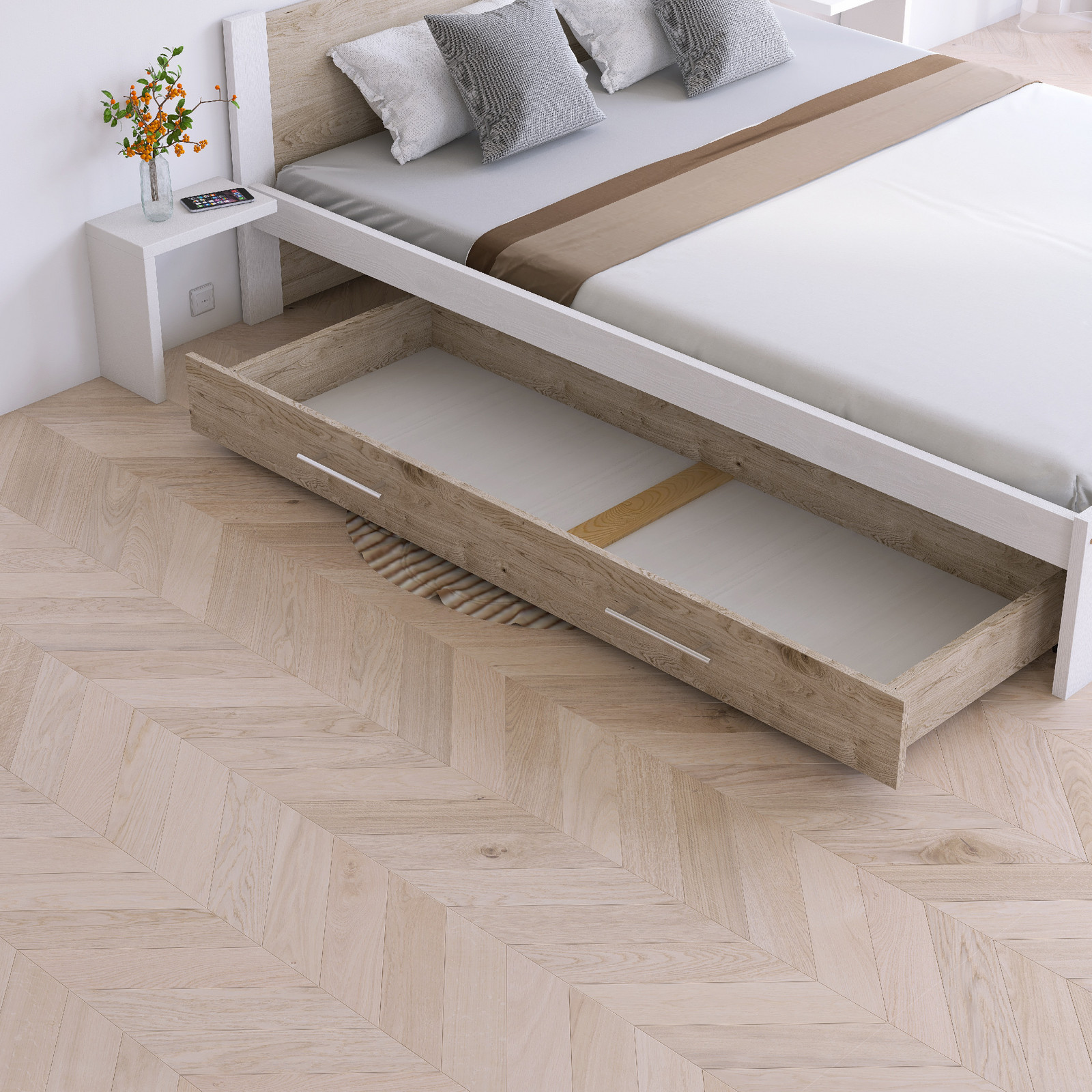 Maxi Šuplík pod postel IRIS 198 cm - barva Dub Sonoma