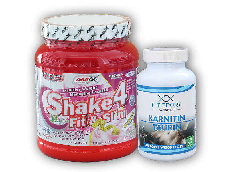 FitSport Nutrition Karnitin Taurin 120cp + Shake4 500g Varianta: - strawberry