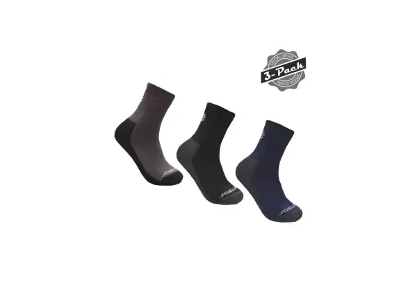 Sensor Treking 3-pack ponožky šedá / černá / modrá vel. 39-42