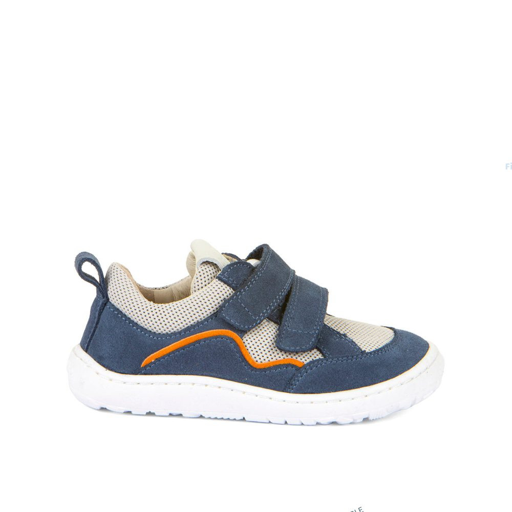 FRODDO TENISKY D-VELCRO 2P White/Denim Dětské barefoot tenisky
