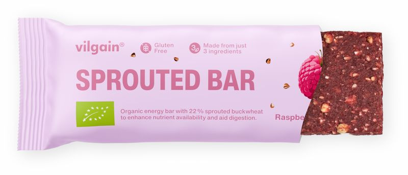 Vilgain Sprouted Energy Bar – malina 35 g