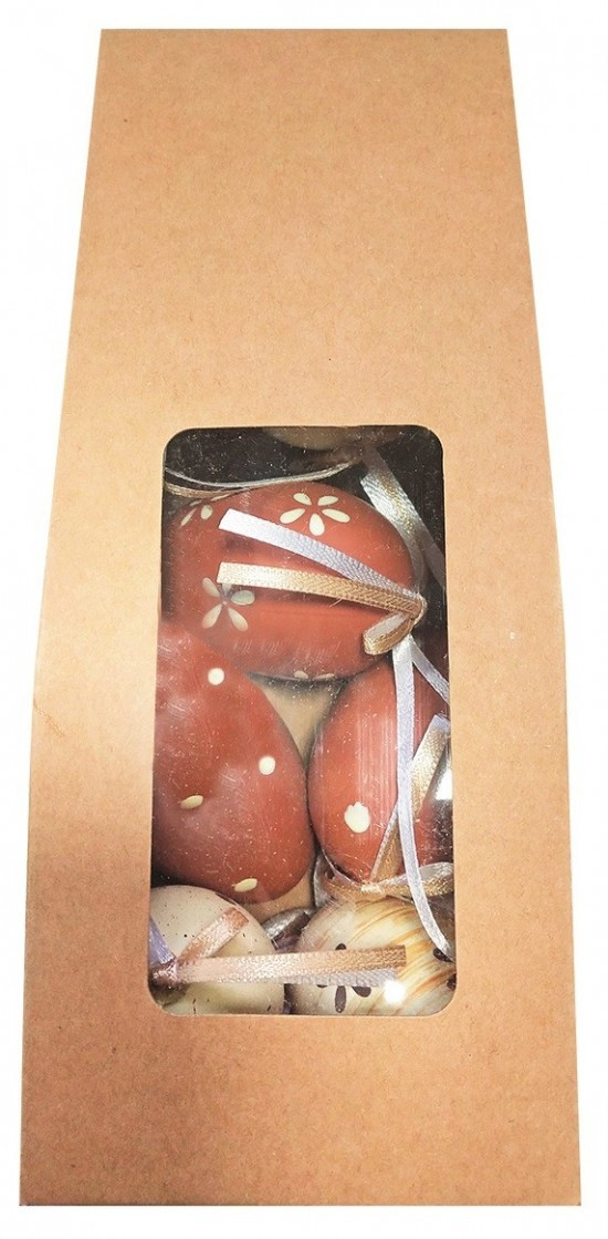 Anděl Plastová vajíčka na zavěšení - 6 cm - 6 ks v papírovém sáčku - 7221