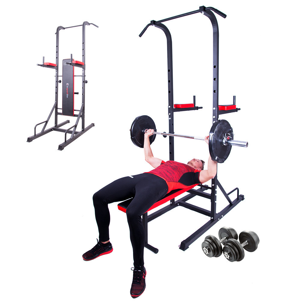inSPORTline CEM 180+40 cm/30 mm 5-80kg s hrazdou