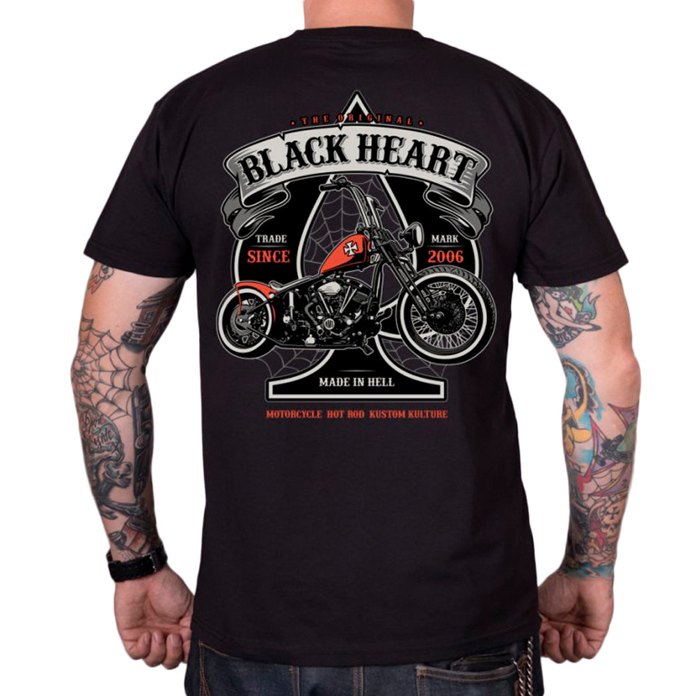 BLACK HEART Orange Chopper černá - L
