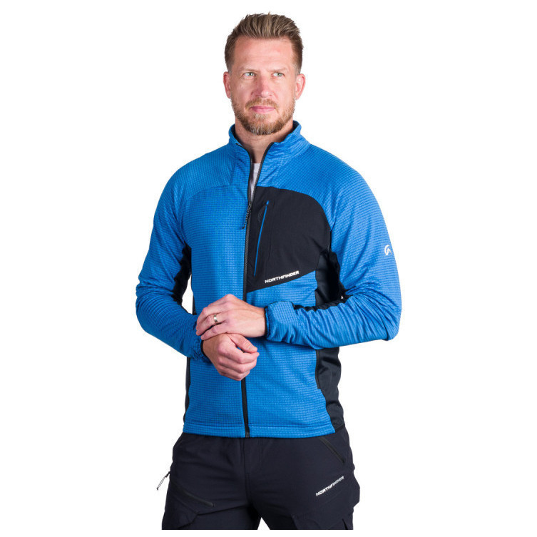 Pánská mikina Northfinder Primo Velikost: M / Barva: černá/modrá