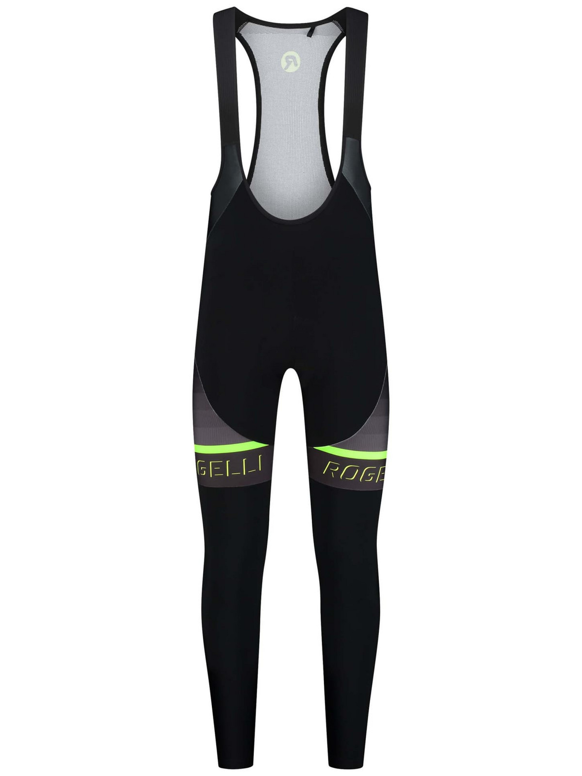 Cyklistické kalhoty Rogelli HERO II s gelovou výstelkou, černo-reflexní žluté M