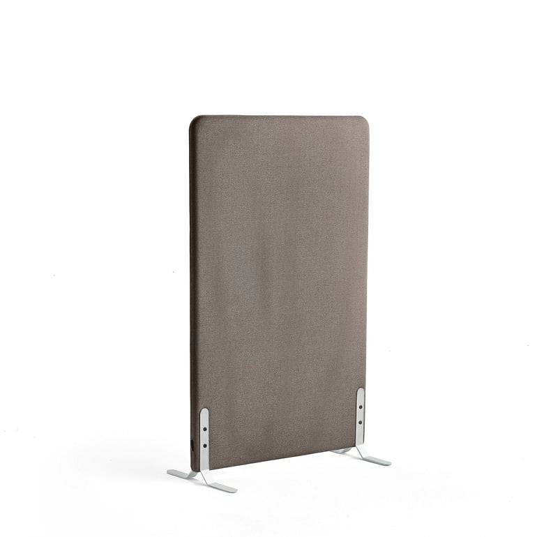 Paraván ZONE, 1360x800x46 mm, potah Hush, bílé nohy, světle hnědá
