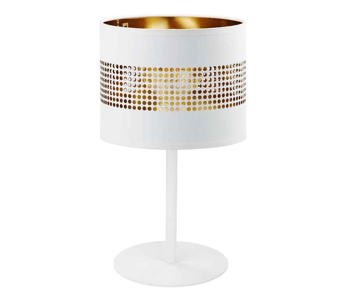 Stolní lampa TAGO 1xE27/15W/230V bílá/zlatá
