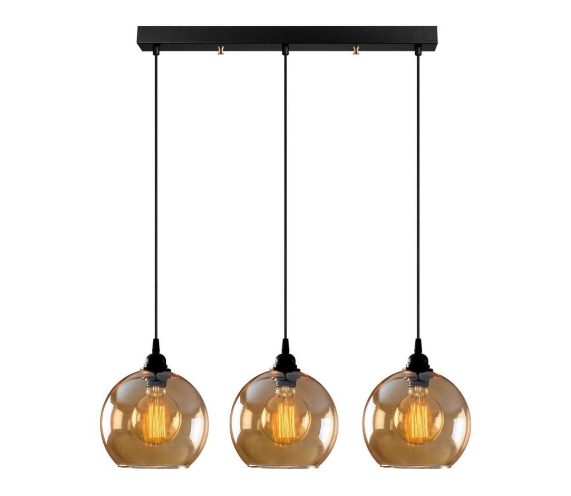 Lustr na lanku GOLD 3xE27/40W/230V