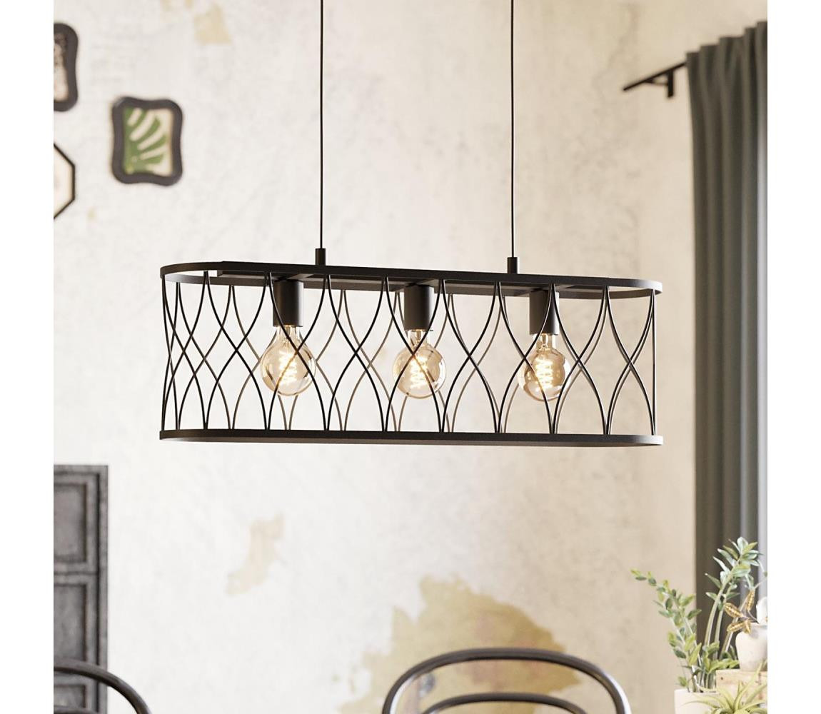 Eglo Eglo 43554 - Lustr na lanku GILTSPUR 3xE27/40W/230V