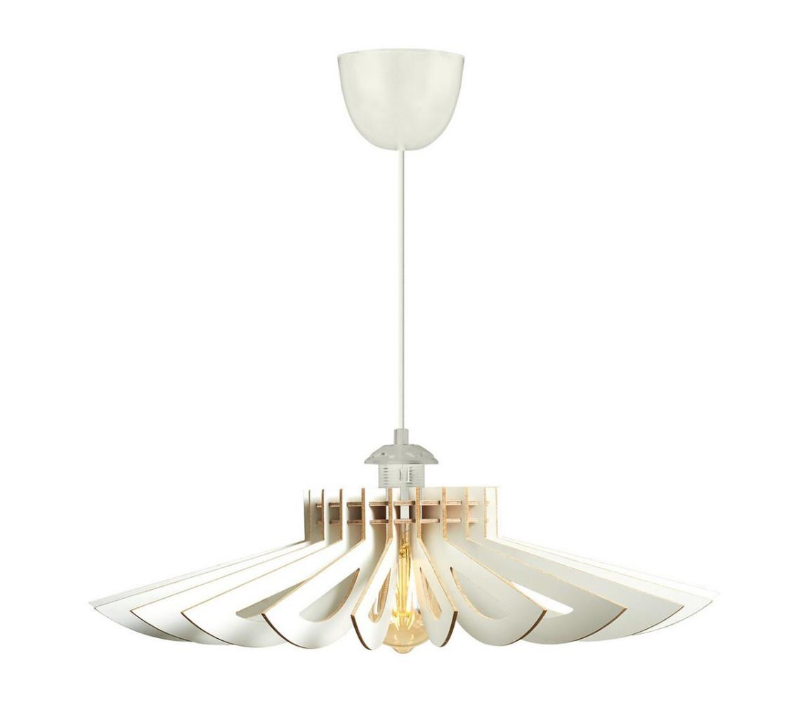 Lustr na lanku 1xE27/60W/230V bílá pr. 52 cm