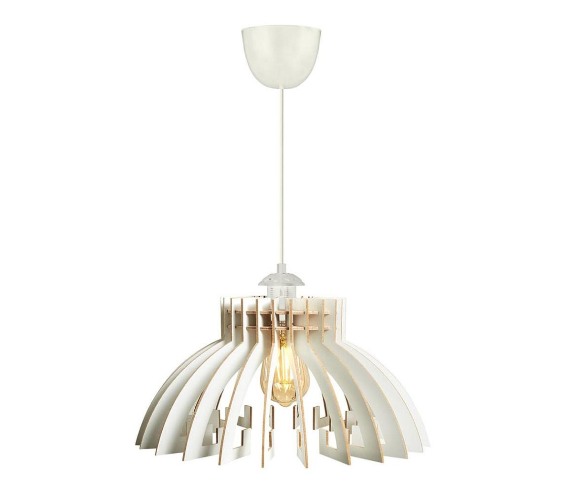 Lustr na lanku 1xE27/60W/230V bílá pr. 39 cm
