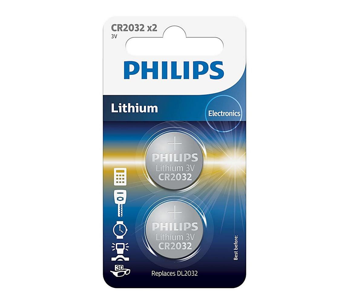 Philips Philips CR2032P2/01B-2 ks Lithiová baterie knoflíková CR2032 MINICELLS 3V 240mAh