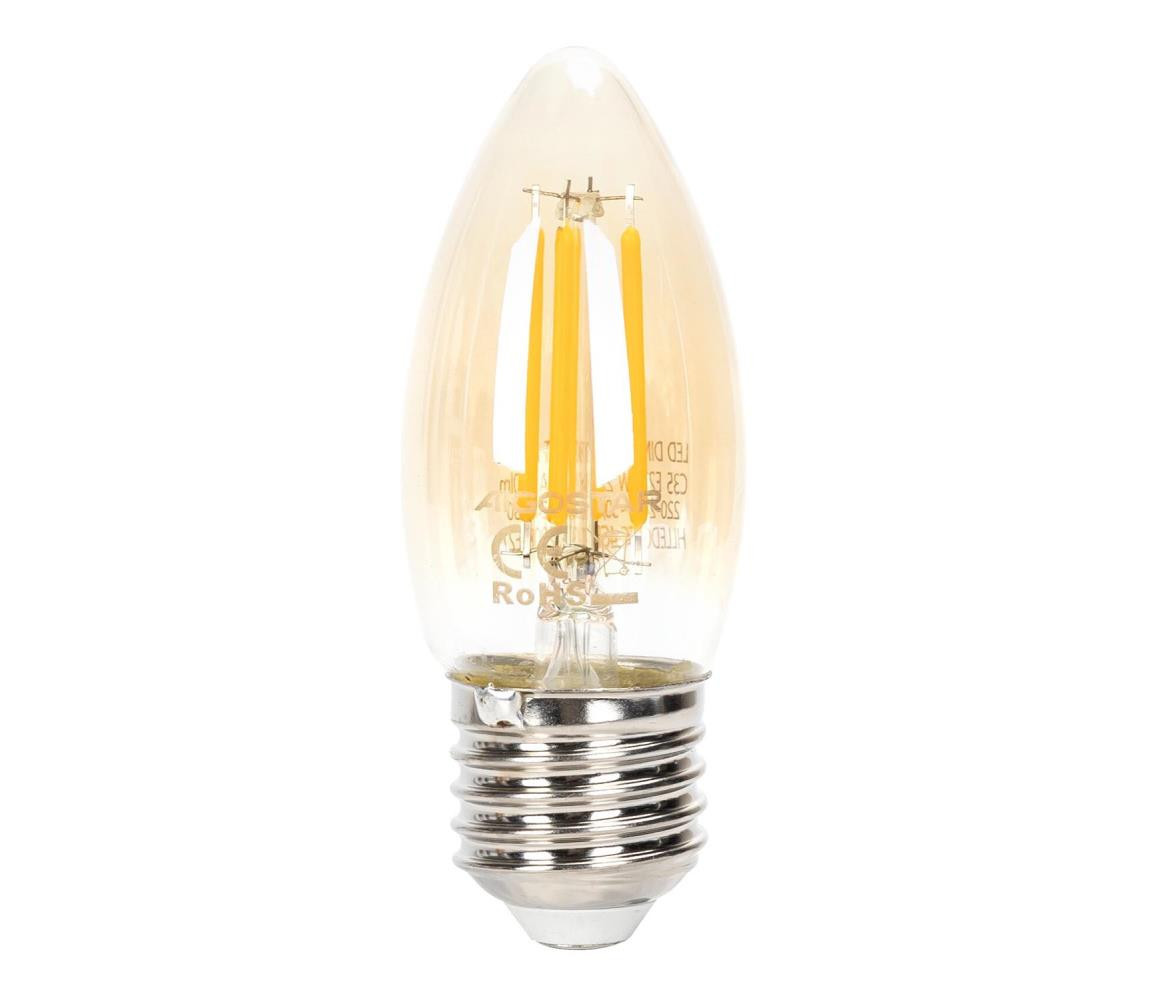 B.V. LED Stmívatelná žárovka FILAMENT C35 E27/4W/230V 2200K -