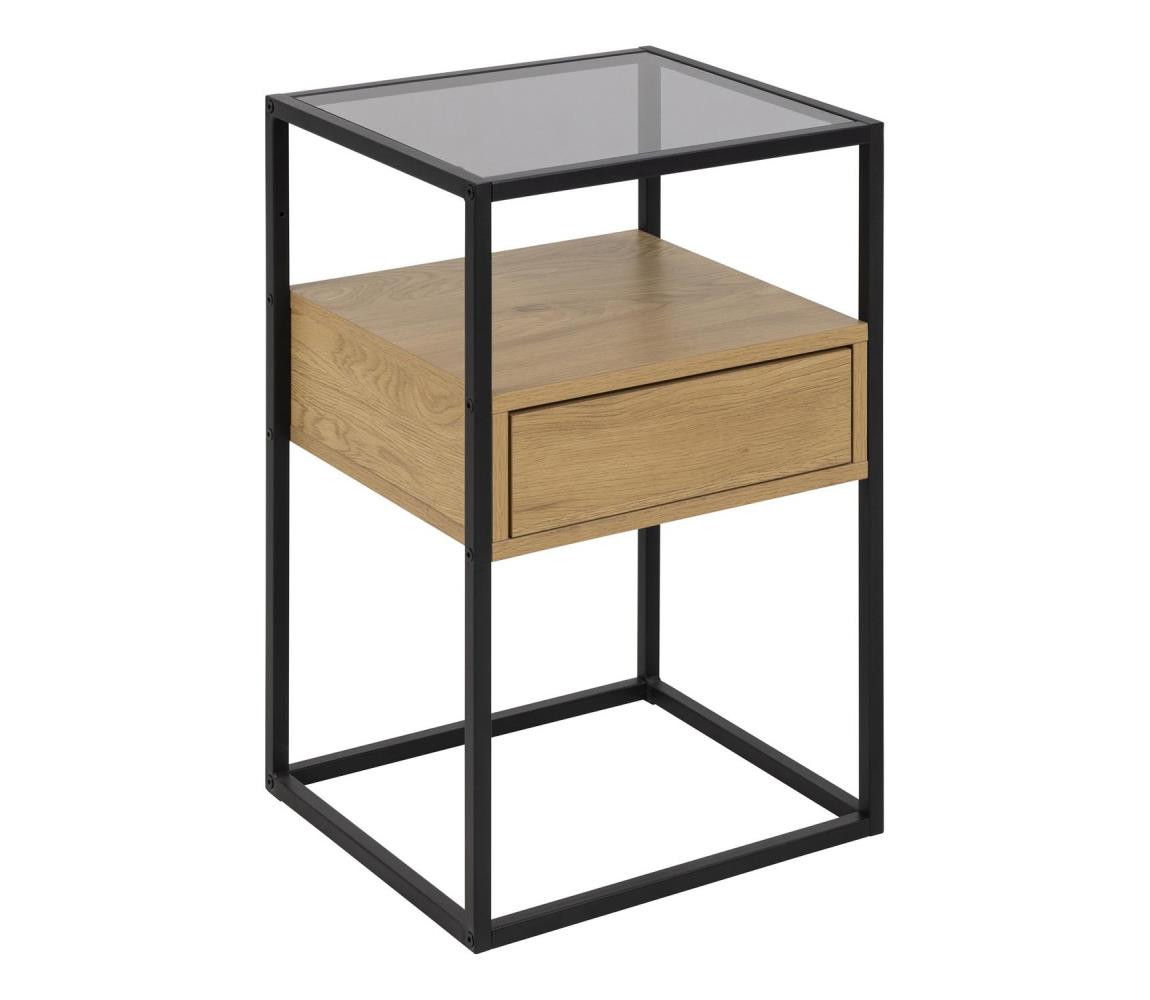 Actona Noční stolek ZEIN dub/černá