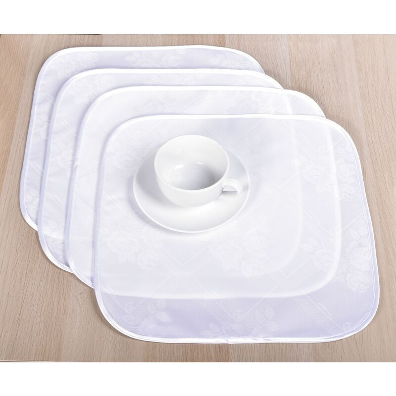 Ubrus s nešpinivou úpravou, Protiskluzový smetanový 4 kusy 35 x 35 cm