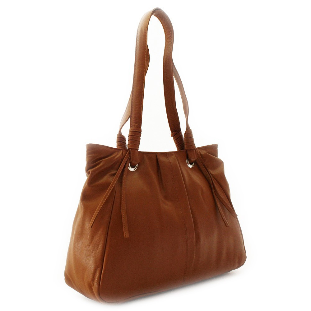 Kožená zipová kabelka Arwel 2068­ - hnědá