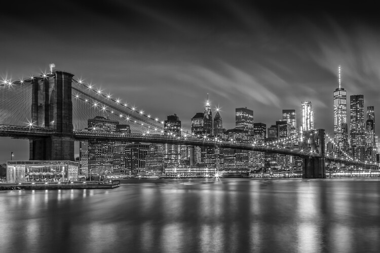 Melanie Viola Fotografie BROOKLYN BRIDGE Nightly Impressions | Monochrome, Melanie Viola, 40 × 26.7 cm