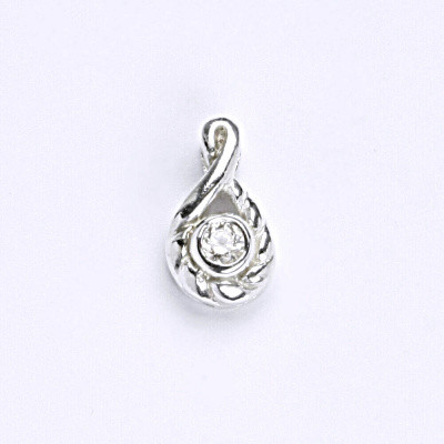 Stříbrný přívěšek s čirým zirkonem 1