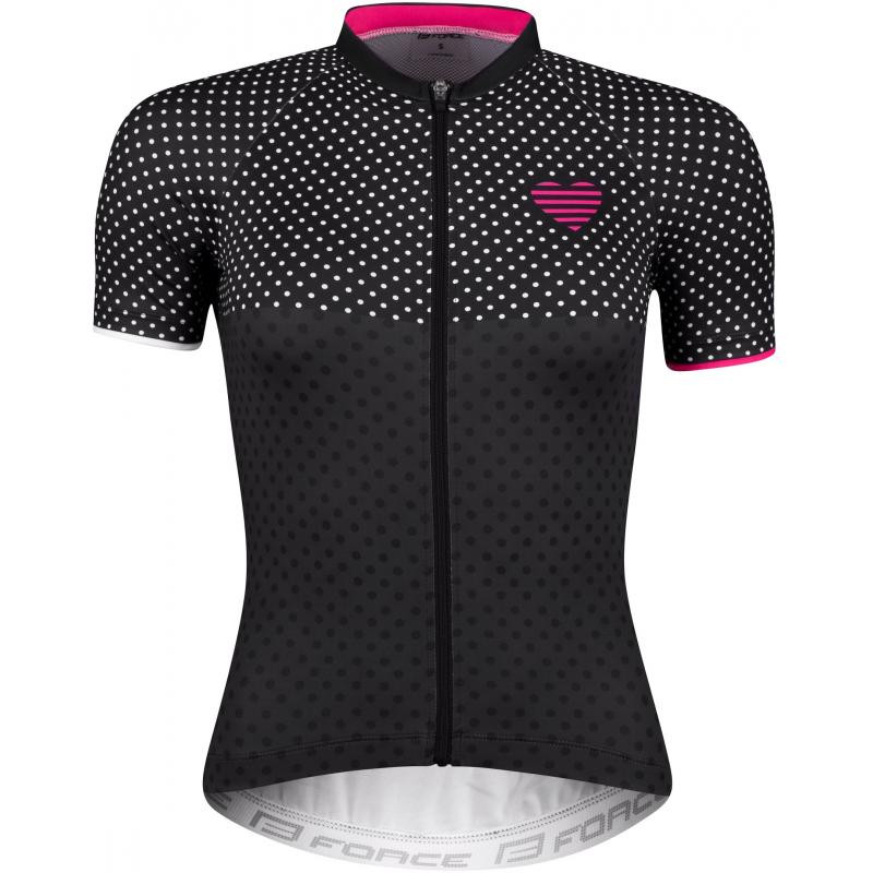 Dres Force Points - dámské, krátký, černo-růžová - velikost L
